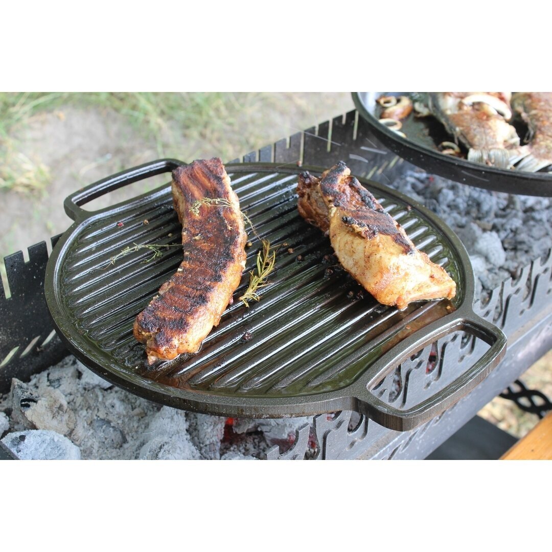 Kahepoolne malmist grill Brizoll 36cm 2 Kahepoolne malmist grill Brizoll 36cm 2