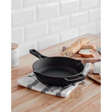 Deep cast-iron frying pan with metal handle Brizoll "Monolith" 24 cm 3