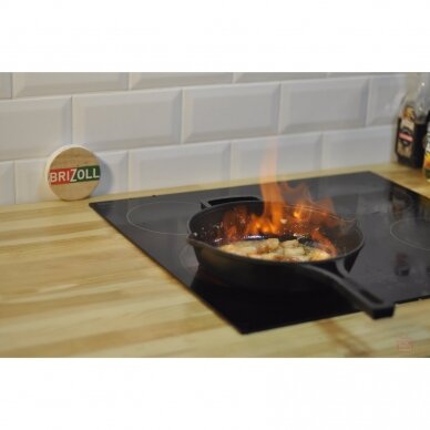 Deep cast-iron frying pan with metal handle Brizoll "Monolith" 24 cm 5