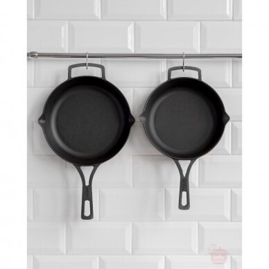 Deep cast-iron frying pan with metal handle Brizoll "Monolith" 24 cm 6 Deep cast-iron frying pan with metal handle Brizoll "Monolith" 24 cm 6