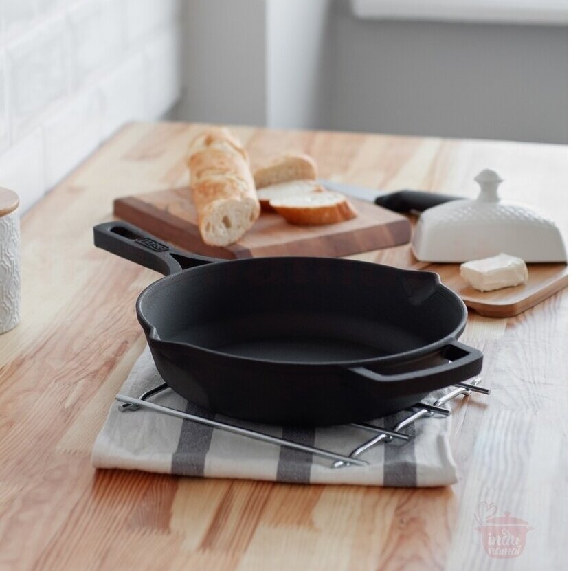 Deep cast-iron frying pan with metal handle Brizoll "Monolith" 24 cm 1 Deep cast-iron frying pan with metal handle Brizoll "Monolith" 24 cm 1