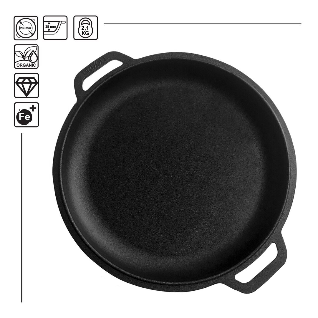 Čuguna panna - vāks Brizoll 28cm