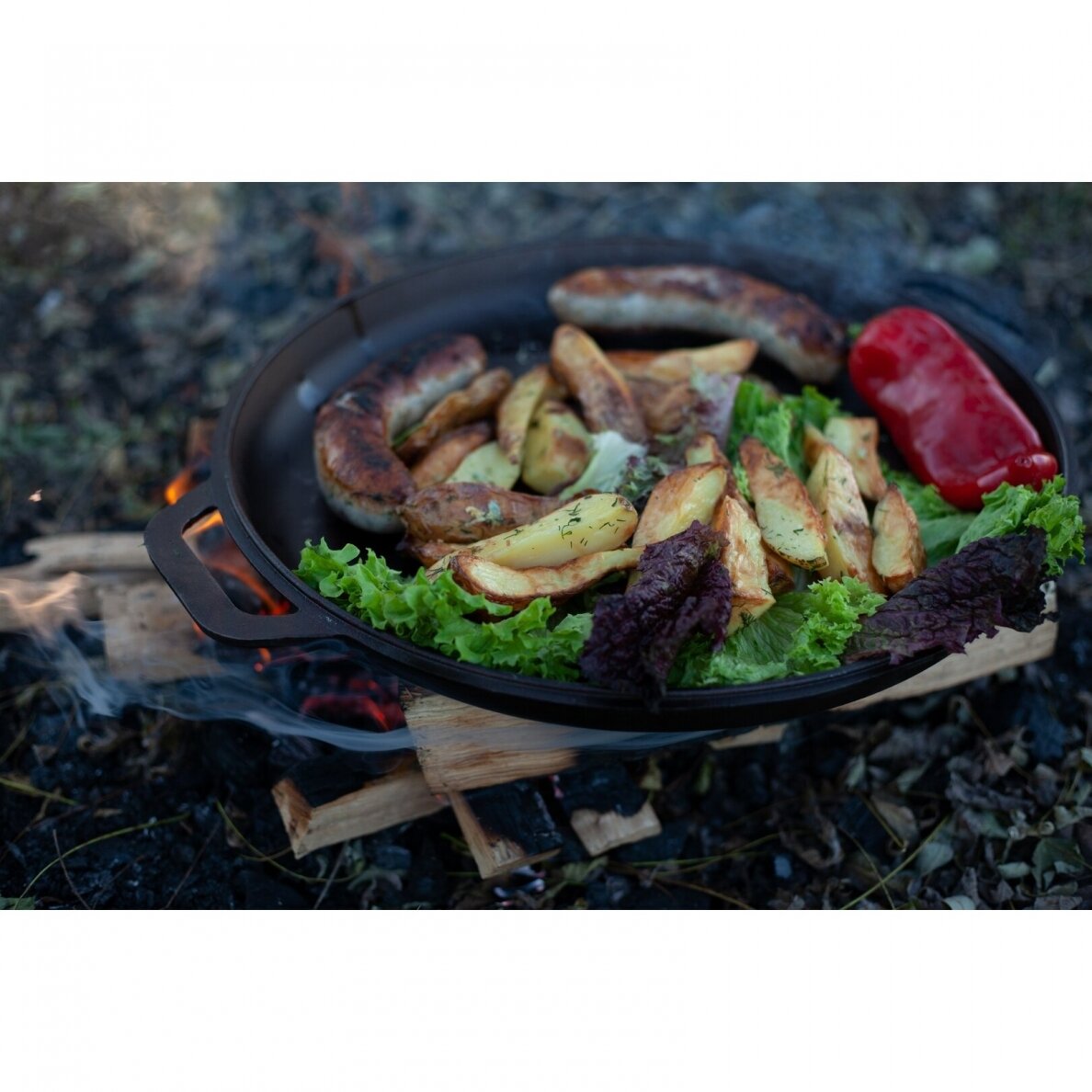 Cast-iron asian cauldron with cast-iron lid-frying pan TM "BRIZOLL" 10L "Asia" 4 Cast-iron asian cauldron with cast-iron lid-frying pan TM "BRIZOLL" 10L "Asia" 4