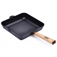 Cast iron grill pan with removable handle Brizoll 28 cm