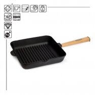 Cast iron grill pan with removable handle Brizoll 28 cm