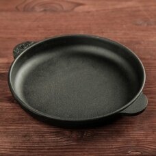 Cast iron frying pan with wooden tray "HoReCa" 18 cm