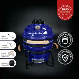 Keraminės kepsninės KAMADO CLUB JUNIOR, MĖLYNA Keraminės kepsninės KAMADO CLUB JUNIOR, MĖLYNA