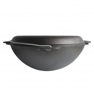 Totoriškas ketaus kazanas su dangčiu - Grill keptuve Brizoll 12l