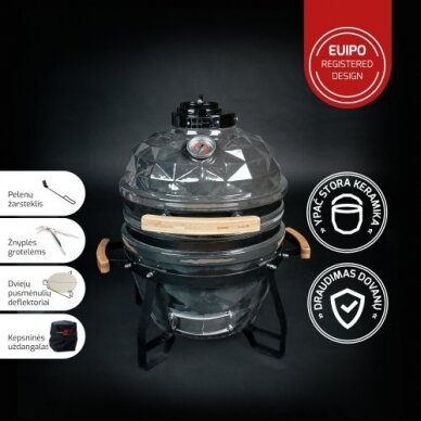 Ceramic grill KAMADO CLUB JUNIOR, Grey Ceramic grill KAMADO CLUB JUNIOR, Grey