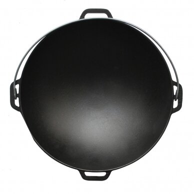 Cast-iron asian cauldron with cast-iron lid-frying pan grill TM "BRIZOLL" 12L "Asia" 4