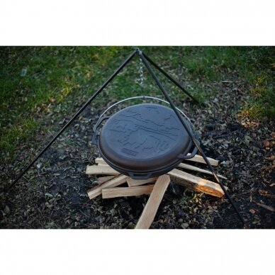 Cast-iron asian cauldron with cast-iron lid-frying pan TM "BRIZOLL" 12L "Asia" 11