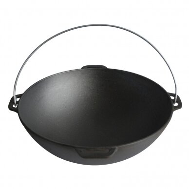 Cast-iron asian cauldron with cast-iron lid-frying pan grill TM "BRIZOLL" 12L "Asia" 3