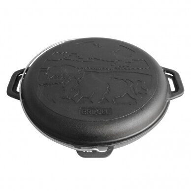 Cast-iron asian cauldron with cast-iron lid-frying pan TM "BRIZOLL" 15L "Asia" 1 Cast-iron asian cauldron with cast-iron lid-frying pan TM "BRIZOLL" 15L "Asia" 1
