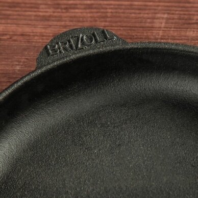 Cast iron frying pan with wooden tray "HoReCa" 18 cm 3