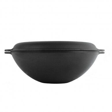 Cast-iron cauldron "WOK" BRIZOLL  8 L with cast-iron lid-frying pan 1