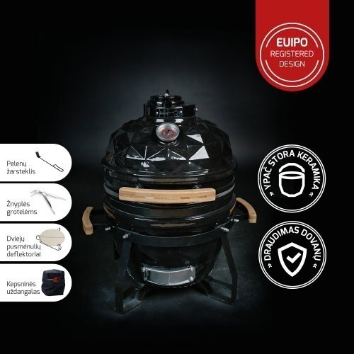 Ceramic grill KAMADO CLUB JUNIOR, Black Ceramic grill KAMADO CLUB JUNIOR, Black
