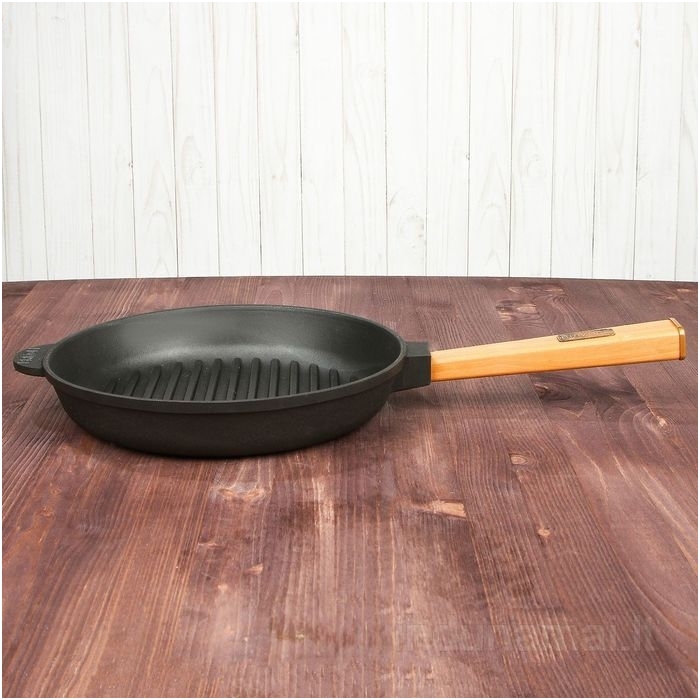 Ketaus grill keptuvė su nuimama rankena Brizoll 26cm 3