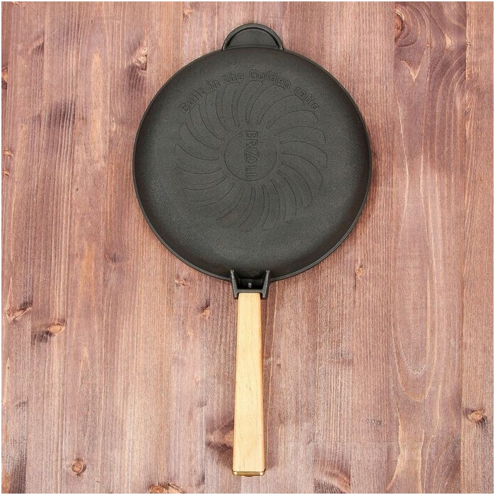Ketaus grill keptuvė su nuimama rankena Brizoll 26cm 4