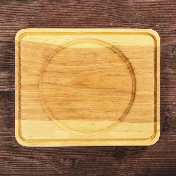 Ketaus keptuvė su mediniu padėklu "HoReCa" 16 cm 6
