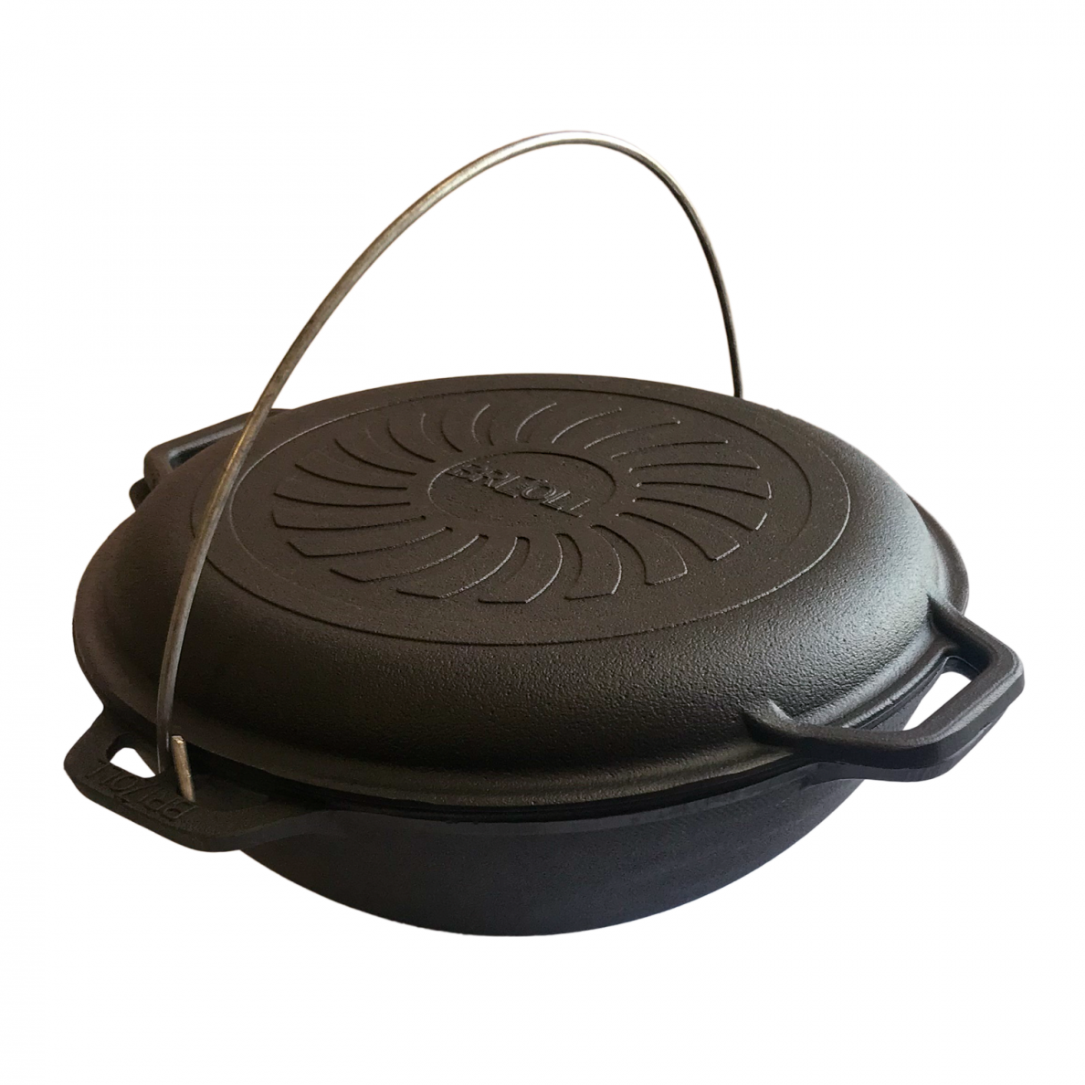 Cast-iron asian cauldron with cast-iron lid-frying pan TM "BRIZOLL" 4L "Asia" 3 Cast-iron asian cauldron with cast-iron lid-frying pan TM "BRIZOLL" 4L "Asia" 3