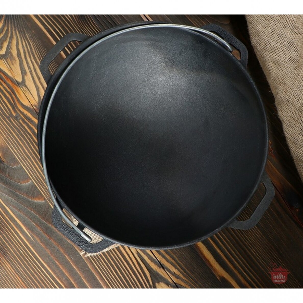 Cast-iron asian cauldron with cast-iron lid ТМ "BRIZOLL" 10L "Asia" 6