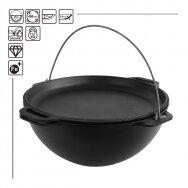 Cast-iron asian cauldron with cast-iron lid-frying pan TM "BRIZOLL" 15L "Asia"