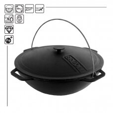 Cast-iron asian cauldron with cast-iron lid ТМ "BRIZOLL" 12L "Asia"