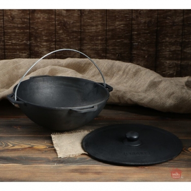 Cast-iron asian cauldron with cast-iron lid ТМ "BRIZOLL" 12L "Asia" 8 Cast-iron asian cauldron with cast-iron lid ТМ "BRIZOLL" 12L "Asia" 8