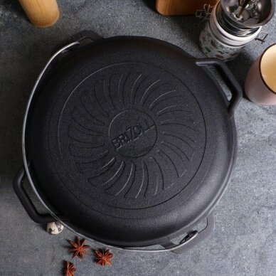 Cast-iron asian cauldron with cast-iron lid-frying pan TM "BRIZOLL" 4L "Asia" 11 Cast-iron asian cauldron with cast-iron lid-frying pan TM "BRIZOLL" 4L "Asia" 11